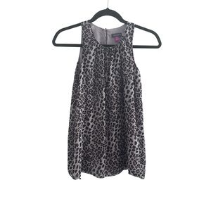 Vince Camuto Women's Brown Leopard Print Sleeveless Top Size XXS